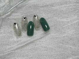 クリアベースハートネイル