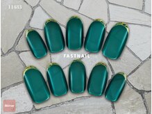 ファストネイル 池袋東口駅前店(FASTNAIL)/グリーンフレンチ/ミラー/上品