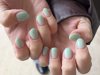 サクノネイル(SAKUNONAIL)/グリーンワンカラー