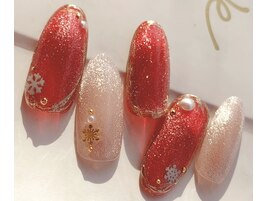 きらきらスノーネイル