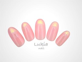 ラメグラ細フレンチネイル