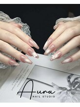 オーラネイル(Aura Nail)/上品ブライダルネイル