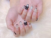 アイネイルズ 四条河原町店(I-nails)/ブラックワンホン￥11500
