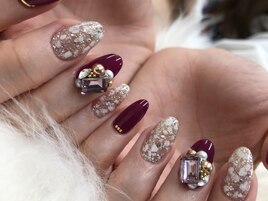 ボルドー◇ニュアンスネイル