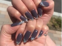 グラマラス アンジェアイ フレスポ富沢店(glamourous×ange eye)/ラメフレンチネイル