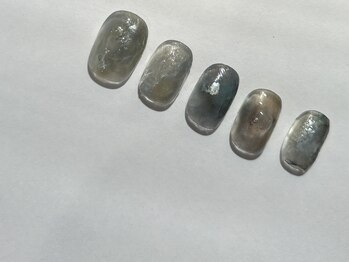 クルネ(QULNE)/ニュアンスネイル/お花ネイル