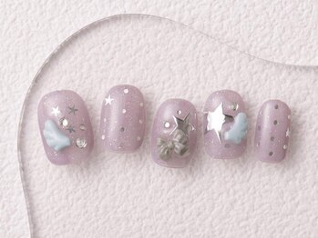 アイネイルズ 大宮店(I nails)/羽xパープル