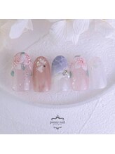 ピオニーネイル(peony nail)/海とハイビスカス