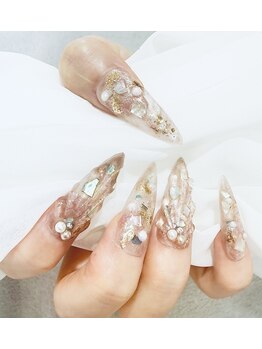 ナインナインティミダシナミネイルサロン(NINE90)の写真/持ち込み＋長さだしで洗練された指先へ♪指が美しく見えるロングネイル/大人可愛い/ネイルケア/美フォルム