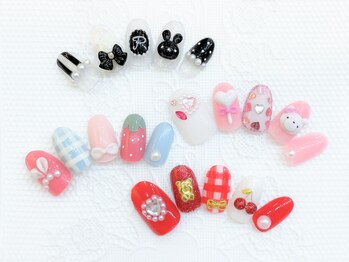 ネイルコレクション ピンク(Nail Collection Pink)/ジェル定額￥9990★３Ｄくま