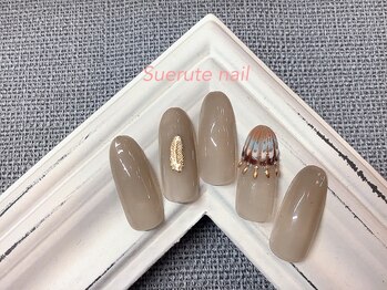 スエルテ ネイルサロン 北千住店/ピーコック柄ネイル ¥7000