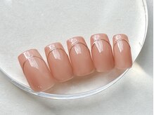 ワンアンドオンリー(One&Only)/ピンクベージュ×ミラーフレンチ