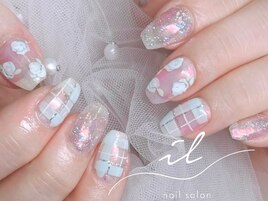 パステル×ミラーネイル