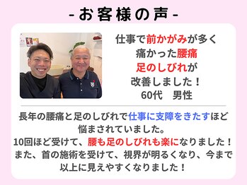 キトキト鍼灸接骨院 今里院/腰痛/足のしびれ/疲労/膝の痛み