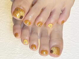 ひまわりネイル