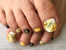 アミネイルズ(AmiNails)/フットひまわり♪