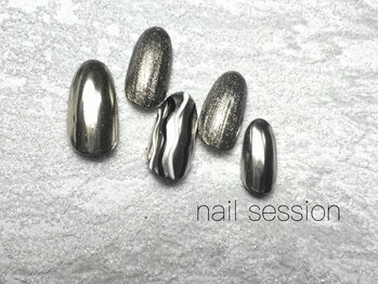 ネイルセッション(nail session)/メタリックモードデザイン