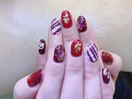 バレンタインネイル