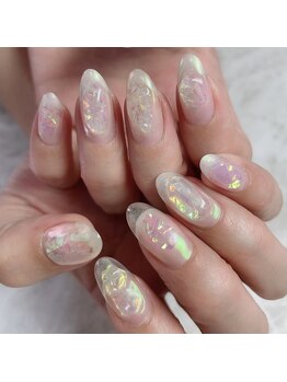 ノーラスリエン 銀座(NOLASLIEN)/うるうる　氷ネイル　クリア