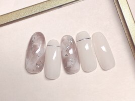 シルバーもやもやネイル　¥7800