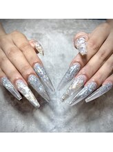 リノネイル(Lino Nail)/シェル埋め込みデザスカ