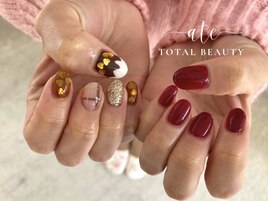バレンタインネイル