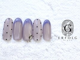 ドット×フレンチネイル！