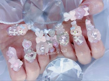 シンデレラネイル(CINDERELLA NAIL)の写真/ゴテゴテ派手派手好きさん必見!量産地雷系ネイルも持ち込みも大歓迎!人気のキャラクターパーツもつけ放題♪
