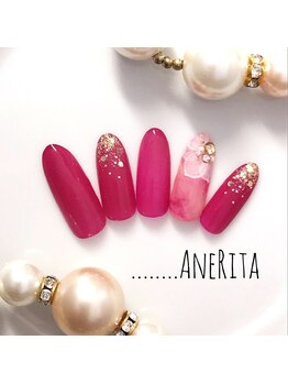 ネイルサロン アンリタ(nail salon AneRita)/秋冬仕様☆フラワーネイル