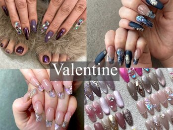 ネイルサロン ヴァレンタイン(nailsalon Valentine)の写真/[季節ごとに変わる定額ジェル¥6000~][スカルプ定額¥11000]ハンドとフット同時施術OK！[フット定額¥5500]