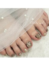 ツキネイル(TSUKI nail)/ヒョウ柄フットデザイン