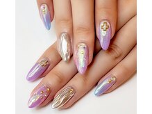 ネイルサロンアンドネイルスクールアートローズ 町田店(Art Rose)/オーロラネイル