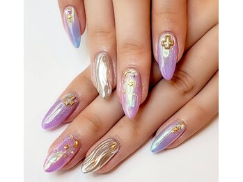 ネイルサロンアンドネイルスクールアートローズ 町田店(Art Rose)/オーロラネイル