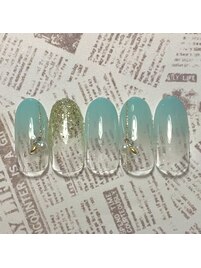 ＜＜pastel green nail＞＞