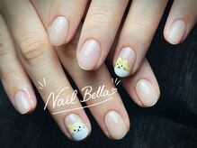 ネイルベラ(Nail Bella)の雰囲気（ワンカラーに可愛いにゃんこ）