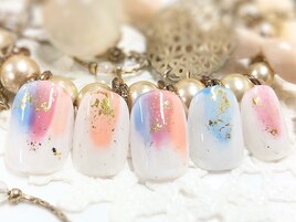 塗りかけネイル
