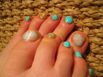 アロアロネイル(aloalo nail)/カラフルタイダイNAIL