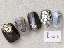 アイネイルズ 三宮店(I nails)/ブラックニュアンス￥8500