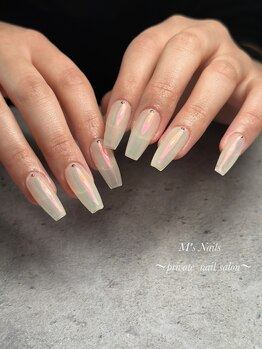 エムズネイルズ(M's Nails)/チップで長さ出し