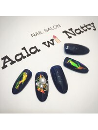 ネイビー×オーロラホイル