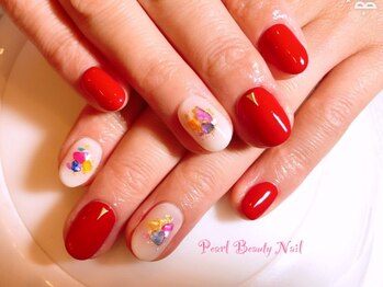 パールビューティーラッシュアンドネイル(Pearl Beauty Lash nail)/ブライダルドレスに合わせて