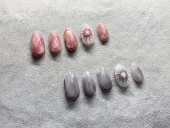 エンジェリック カラーズ(Angelic colors)/ぷっくりフラワーネイル