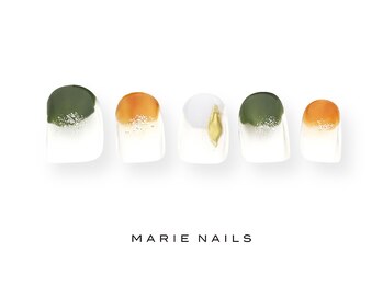 マリー ネイルズ いわきラトブ店(MARIE NAILS)/定額5,500円税込 カーキ 1007a