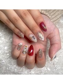 冬ネイル☆持ち込み☆ツリー