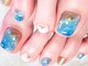 トリーシア(Nail & Beauty Salon Tri-xia)の写真/【フットケア+フットフリーアート¥12300】スペシャルケア後ならいつものフットネイルがより綺麗に映える♪