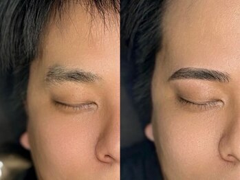 アジトトウキョウ ブロウズアンドネイル 恵比寿(AJITO TOKYO BROWS&NAIL)の写真/自己処理の煩わしさから卒業！メンズネイル×メンズアイブロウで清潔感のある印象を♪[眉毛/眉毛サロン]