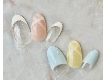 レイヤードフレンチネイル