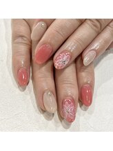 アリュール アンド エテルノ 小山店(Allure & ETERNO)/たらしこみフラワー