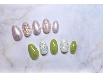 ネイルサロン ブリオン(Nail Salon Bullion)/クリスタルフラワーネイル