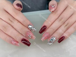 バレンタインデーネイル